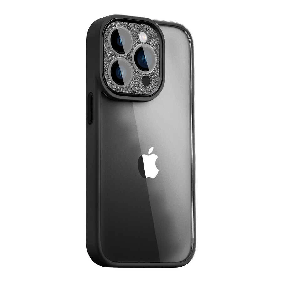 Wiwu GCC-105 Apple iPhone 14 Pro Lens Korumalı Renkli Kenar Şeffaf Kılıf