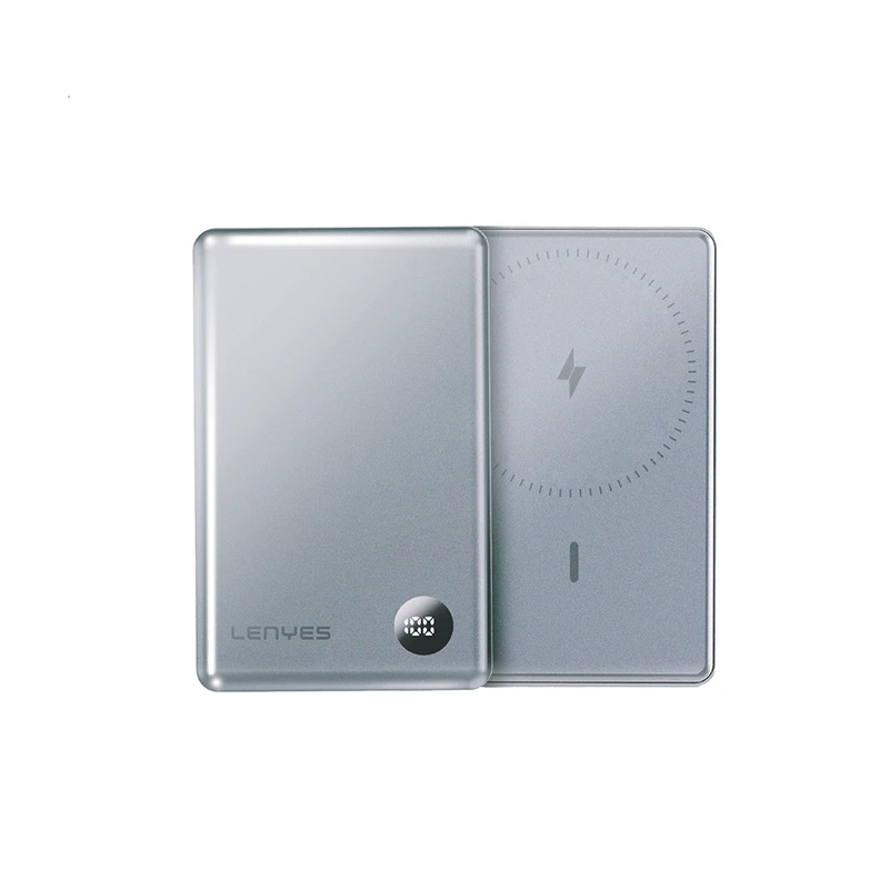 Lenyes PW137D 20W Ultra İnce Dijital LED Ekranlı 10000mAh Kablosuz Powerbank