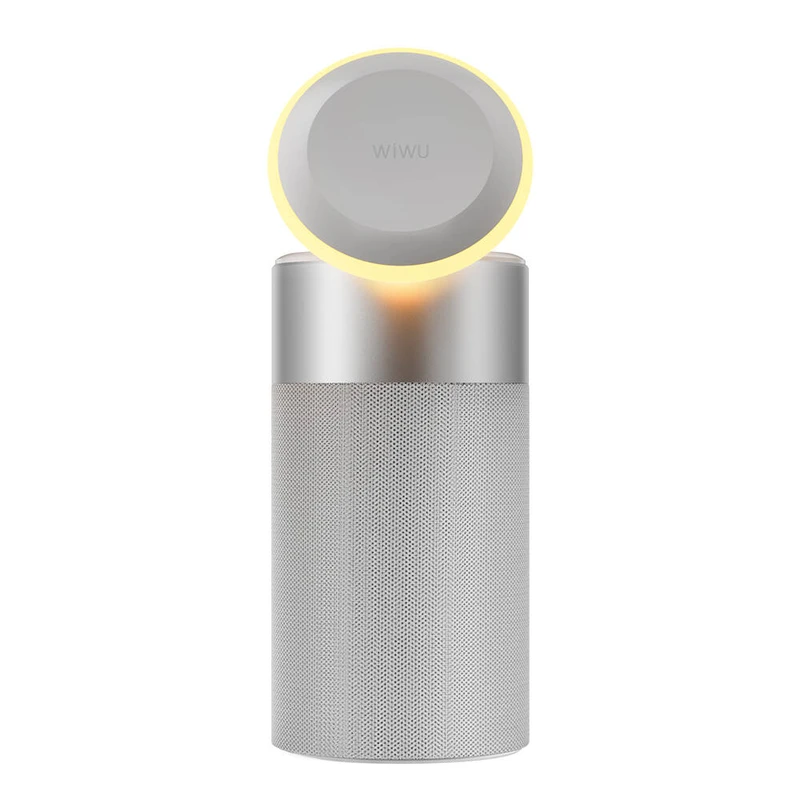 Wiwu Wi-W022 Kablosuz Şarj Standlı Ambiyans Işıklı Bluetooth Hoparlör