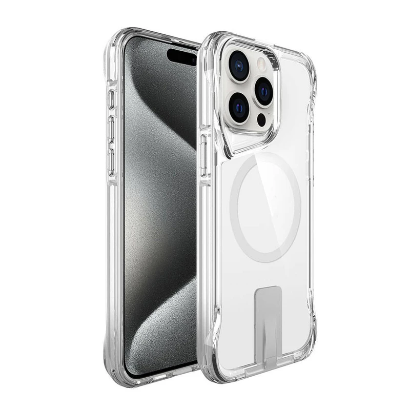 Zore T-Max Apple iPhone 15 Pro Max M-Safe Şarj Özellikli Standlı Kılıf