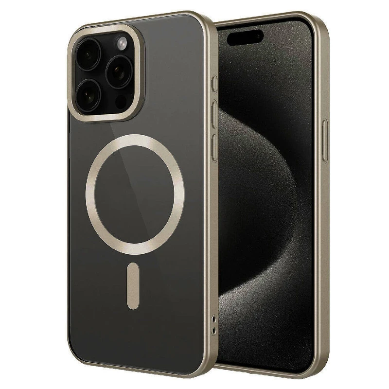Zore Mat Setro Apple iPhone 15 Pro Max Mat Tasarımlı M-Safe Wireless Şarj Özellikli Kılıf