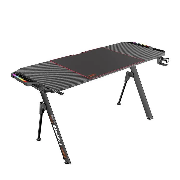 Porodo Gaming E-Sports RGB Işıklı Siyah Oyuncu Masası