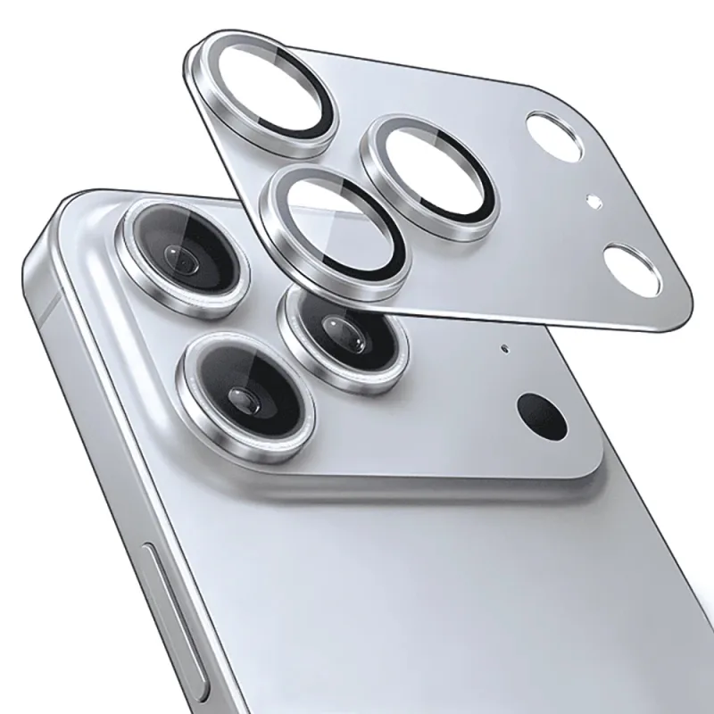 Mohseven Apple iPhone 17 Pro Alüminyum Kaplamalı Safir Anti Reflective Kamera Lens Koruyucu