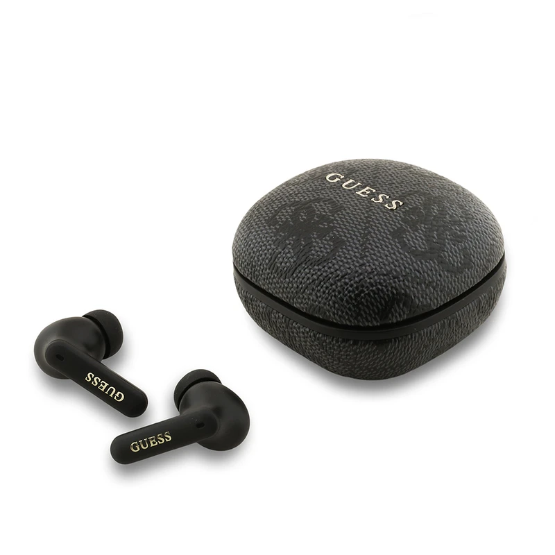 Guess Orjinal Lisanslı PU 4G Desenli Metal Yazı Logolu TWS Kulak İçi Bluetooth Kulaklık