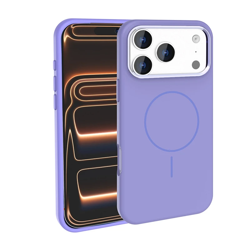 Zore Edi Apple iPhone 17 Pro Max M-Safe Şarj Özellikli Metal Kamera Çerçeveli Silikon Kılıf