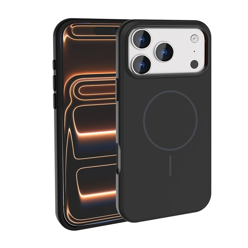 Zore Edi Apple iPhone 17 Pro M-Safe Şarj Özellikli Metal Kamera Çerçeveli Silikon Kılıf