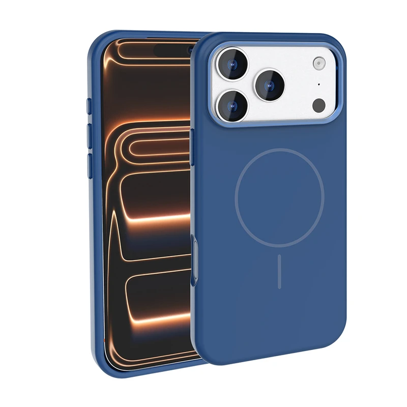 Zore Edi Apple iPhone 17 Pro M-Safe Şarj Özellikli Metal Kamera Çerçeveli Silikon Kılıf