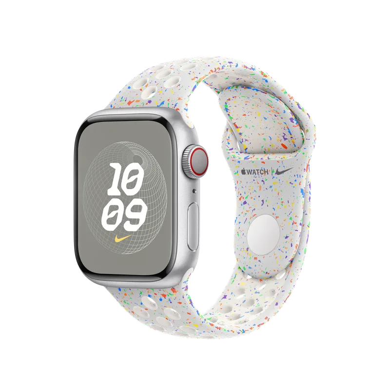 Apple Watch 41mm Nike Sport Band M/L Saf Platin Kordon