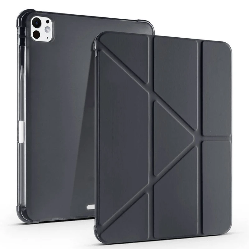 Zore Tri Folding Apple iPad Pro 11 2024 - 2025 (M4 - M5) Kalem Bölmeli Standlı Kılıf