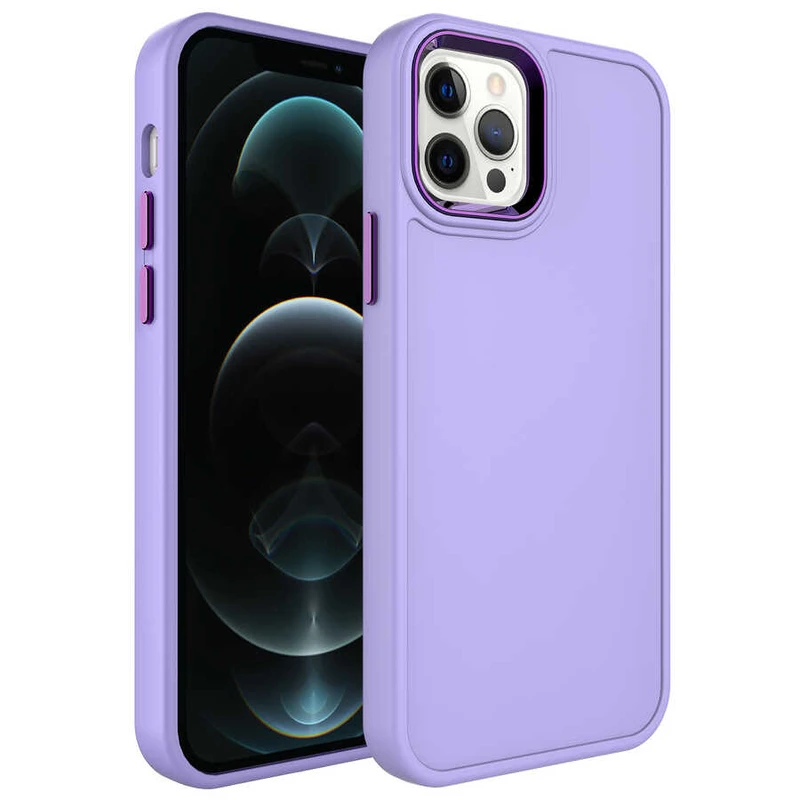 Zore Botox Apple iPhone 14 Pro Metal Çerçeve ve Buton Tasarımlı Sert Kılıf