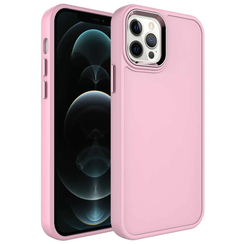 Zore Botox Apple iPhone 14 Pro Metal Çerçeve ve Buton Tasarımlı Sert Kılıf