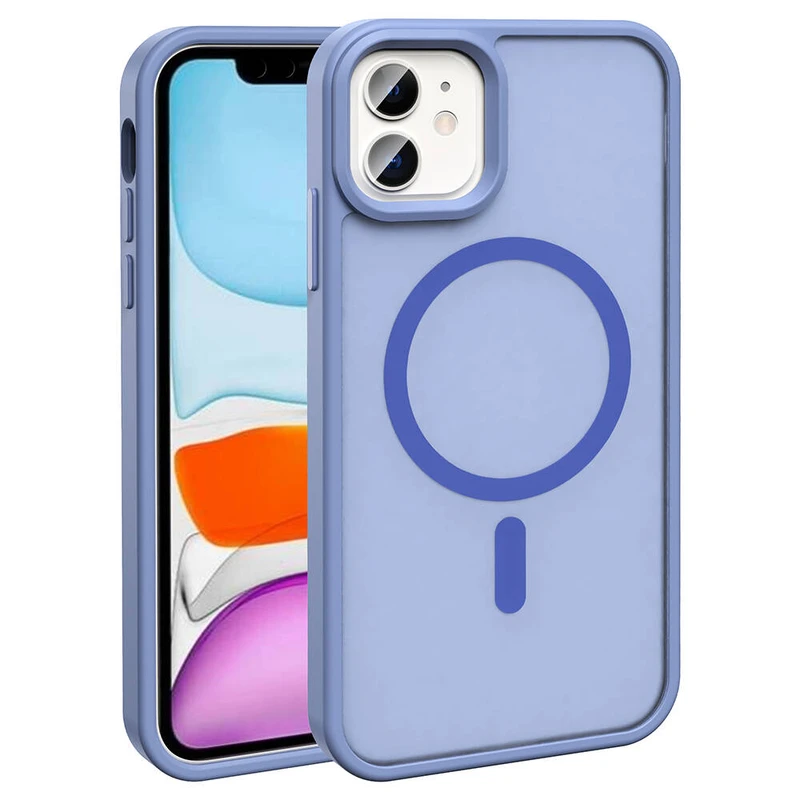 Zore Sio Apple iPhone 12 - 12 Pro M-Safe Şarj Özellikli Mat Kılıf