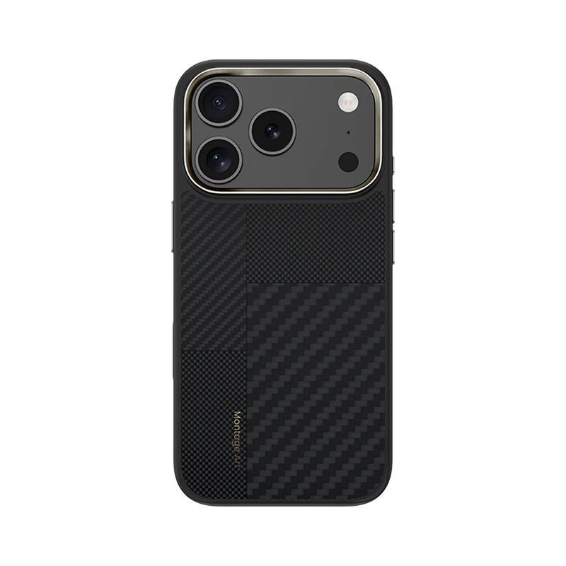 Benks Montage Hybrid ArmorPro Apple iPhone 17 Pro Max M-Safe Şarj Özellikli Karbon Fiber Kevlar Kılıf