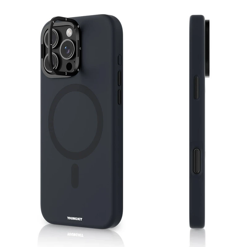 Youngkit Apple iPhone 16 Pro Max Bitty Cream M-Safe Şarj Özellikli Kamera Standlı Kılıf