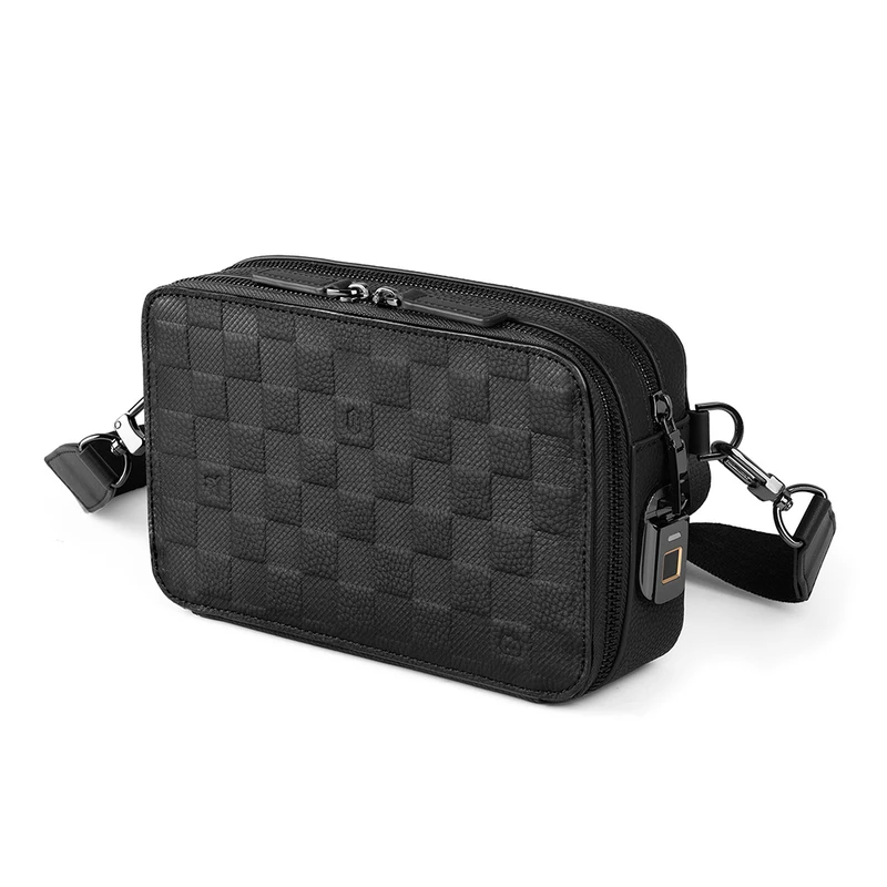 Wiwu Master Genuine Leather Serisi Parmak İzi Kilitli Çok Fonksiyonlu Deri Çapraz Askılı Çanta