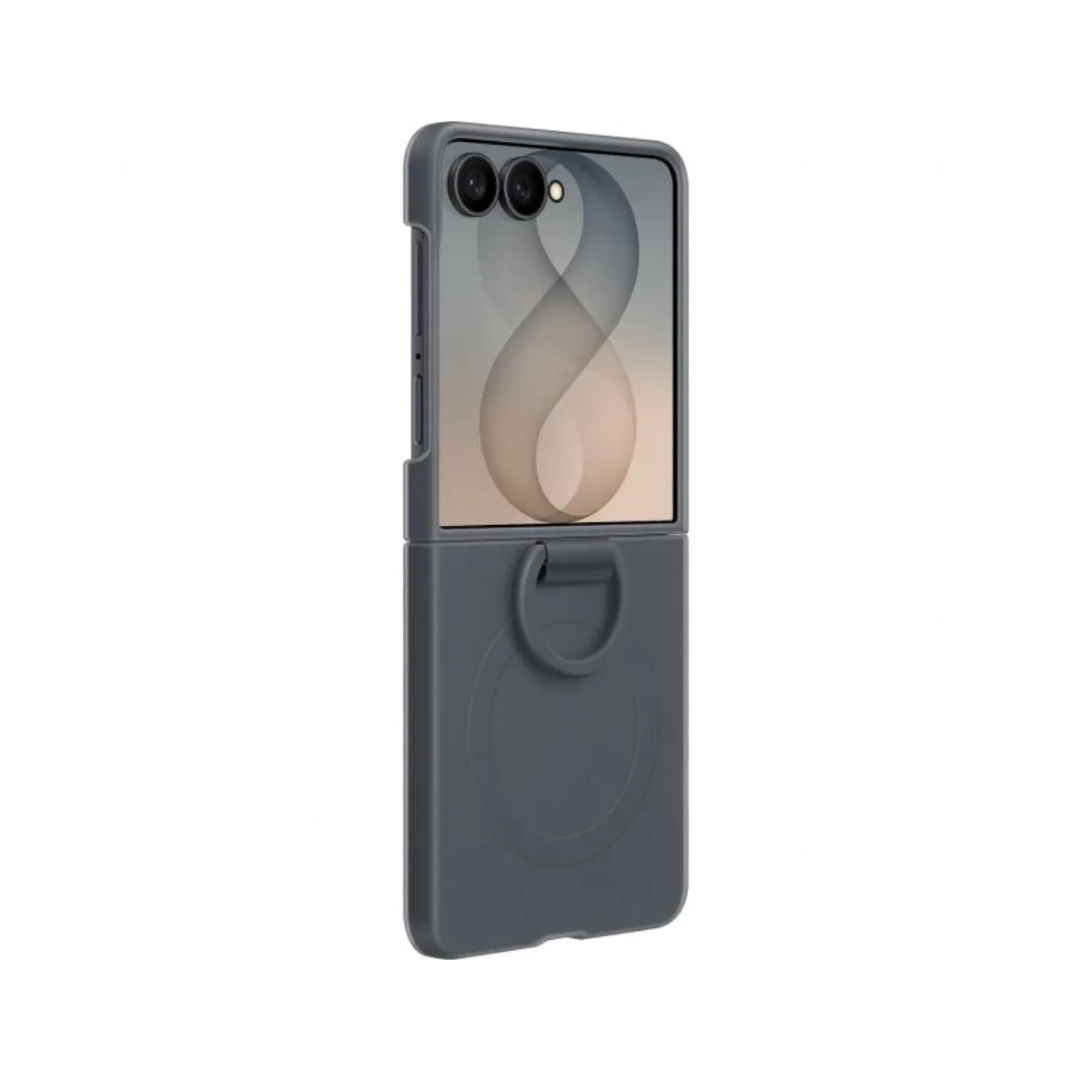 Samsung Galaxy Z Flip8 Silicone Ring Magnet Grafit Kılıf