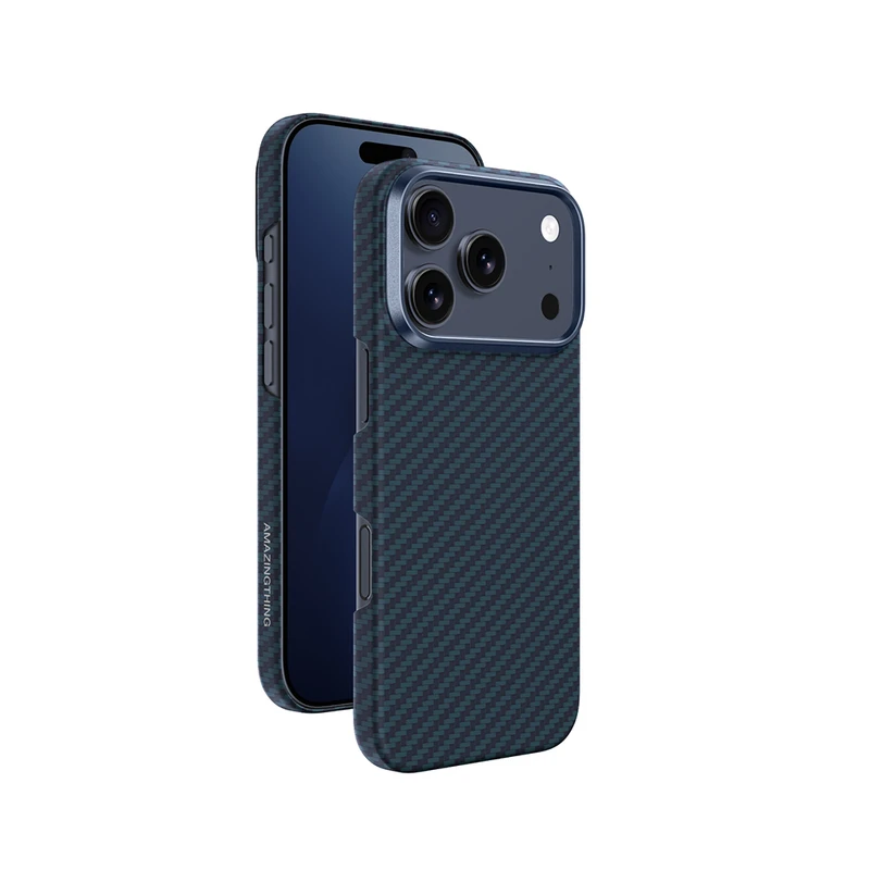 AmazingThing Apple iPhone 17 Pro Max Titan Max Serisi 1500D Aramid Fiber M-Safe Şarj Özellikli Kılıf
