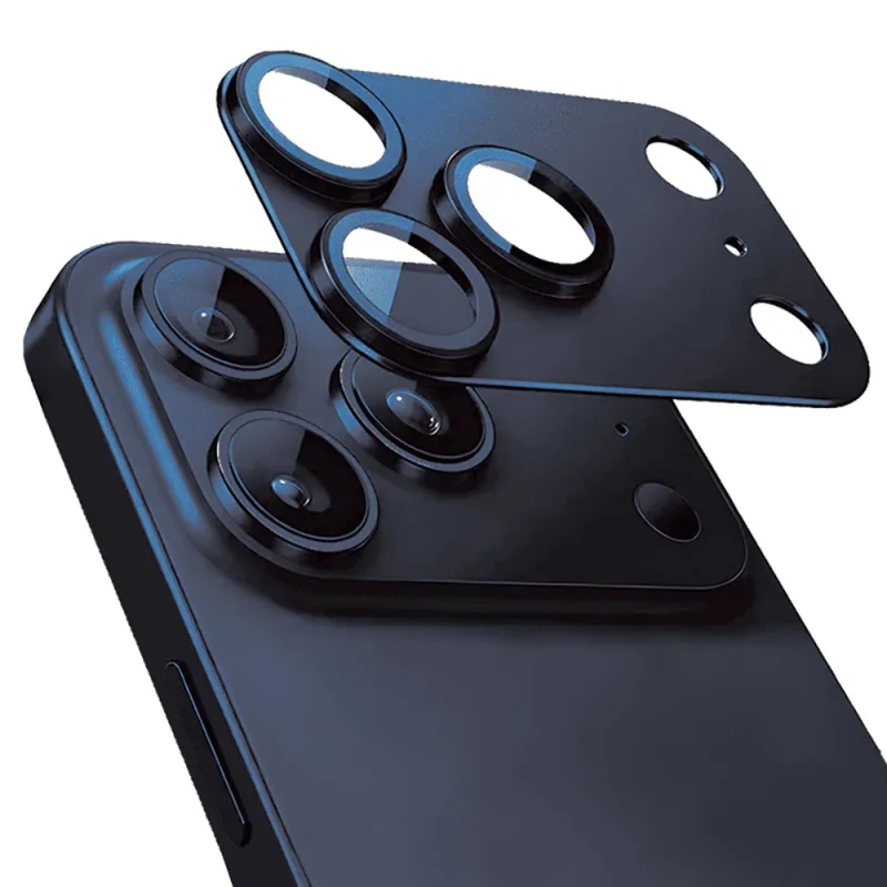 Mohseven Apple iPhone 17 Pro Alüminyum Kaplamalı Safir Anti Reflective Kamera Lens Koruyucu