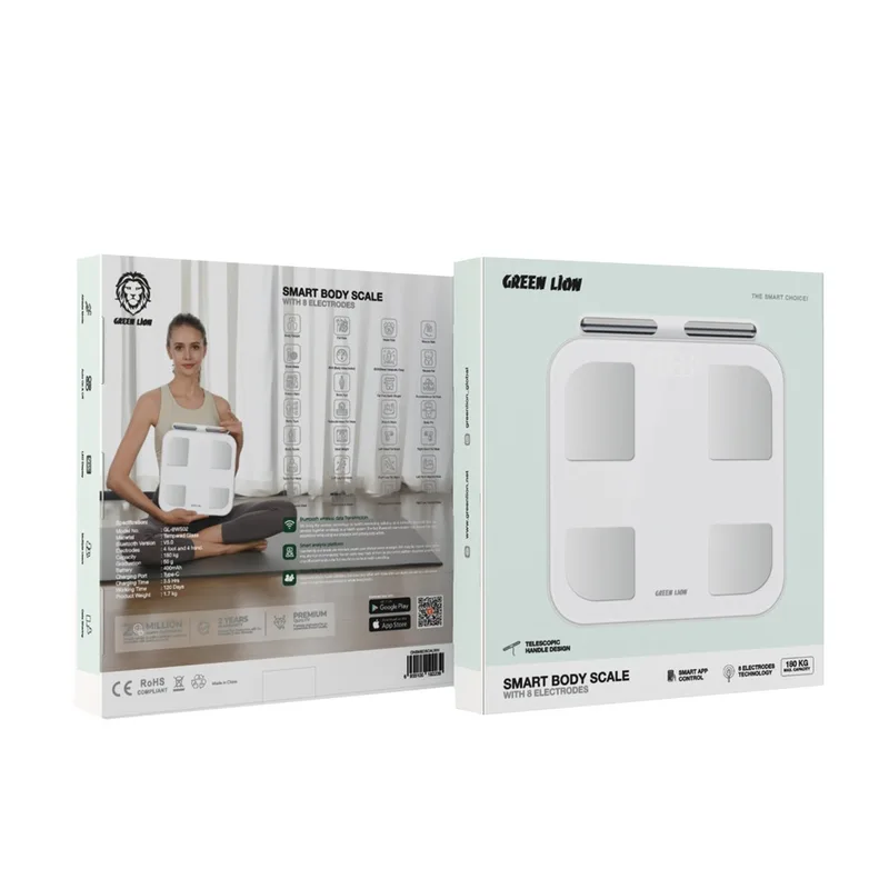 Green Lion 8 Elektrotlu Beyaz Akıllı Tartı