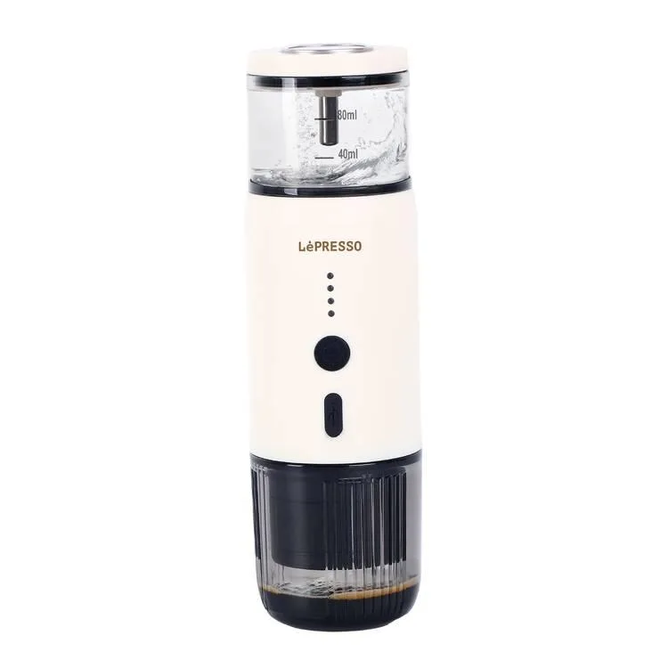 LePresso Termometreli Beyaz Taşınabilir Espresso Makinesi