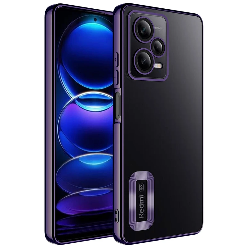 Zore Xiaomi Redmi Note 12 Pro 5G Omega Kamera Korumalı Logo Gösteren Kılıf