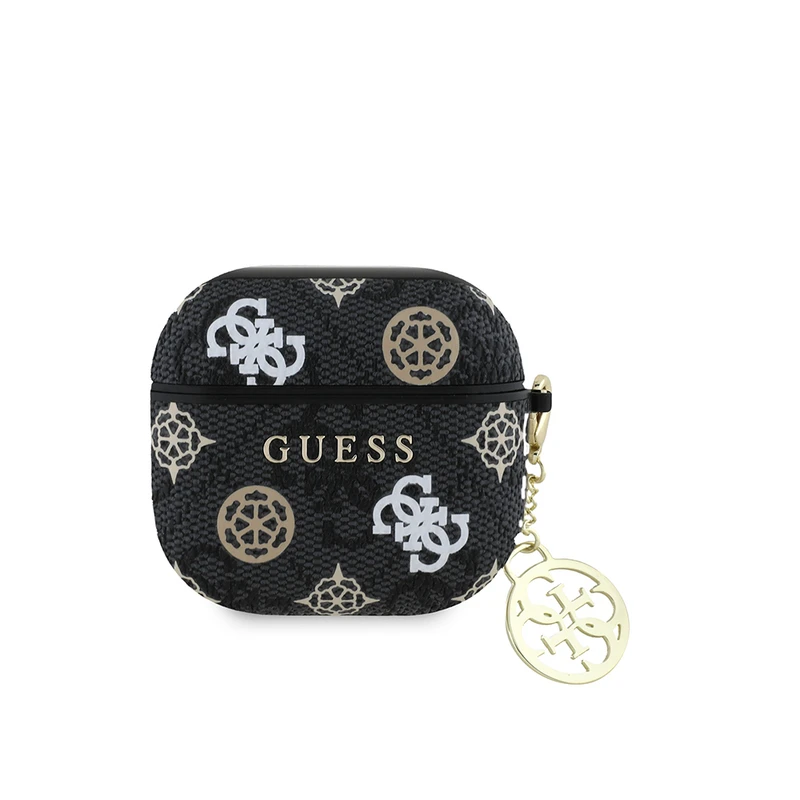 Guess Orijinal Lisanslı Apple AirPods 4 4G Desenli Yazı Logolu Peony Kılıf