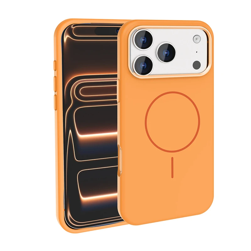 Zore Edi Apple iPhone 17 Pro Max M-Safe Şarj Özellikli Metal Kamera Çerçeveli Silikon Kılıf
