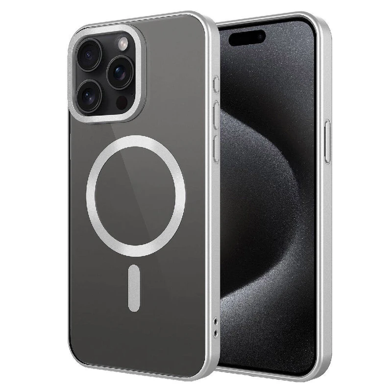 Zore Mat Setro Apple iPhone 15 Pro Max Mat Tasarımlı M-Safe Wireless Şarj Özellikli Kılıf