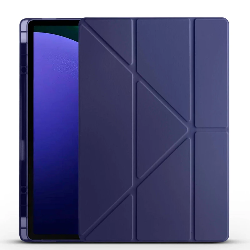 Zore Tri Folding Samsung Galaxy Tab S10 Ultra Kalem Bölmeli Standlı Tablet Kılıfı