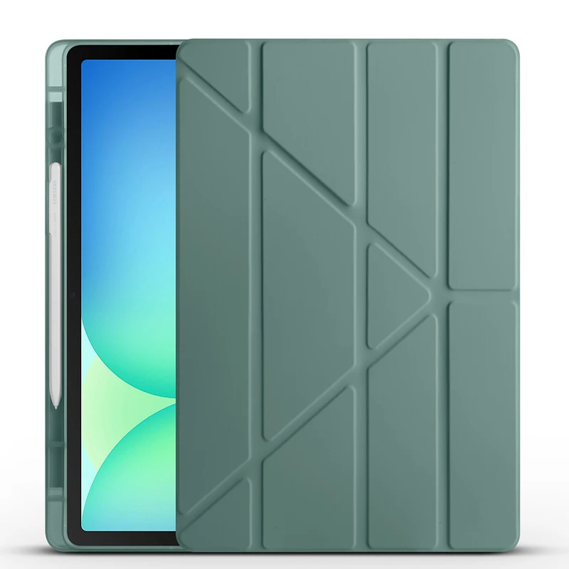 Zore Tri Folding Samsung Galaxy Tab S10 FE Plus Kalem Bölmeli Standlı Tablet Kılıfı