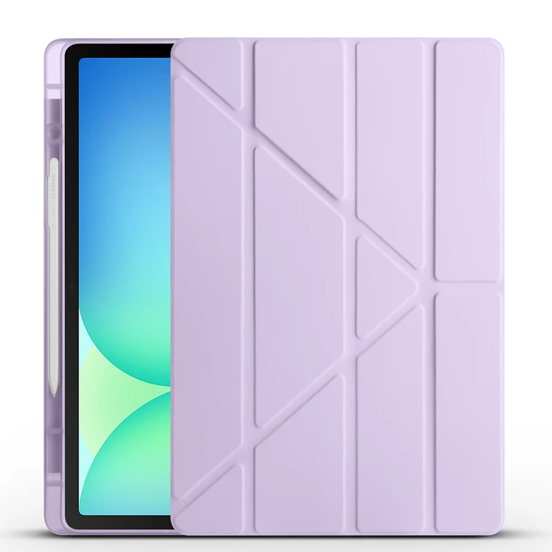 Zore Tri Folding Samsung Galaxy Tab S10 FE Plus Kalem Bölmeli Standlı Tablet Kılıfı