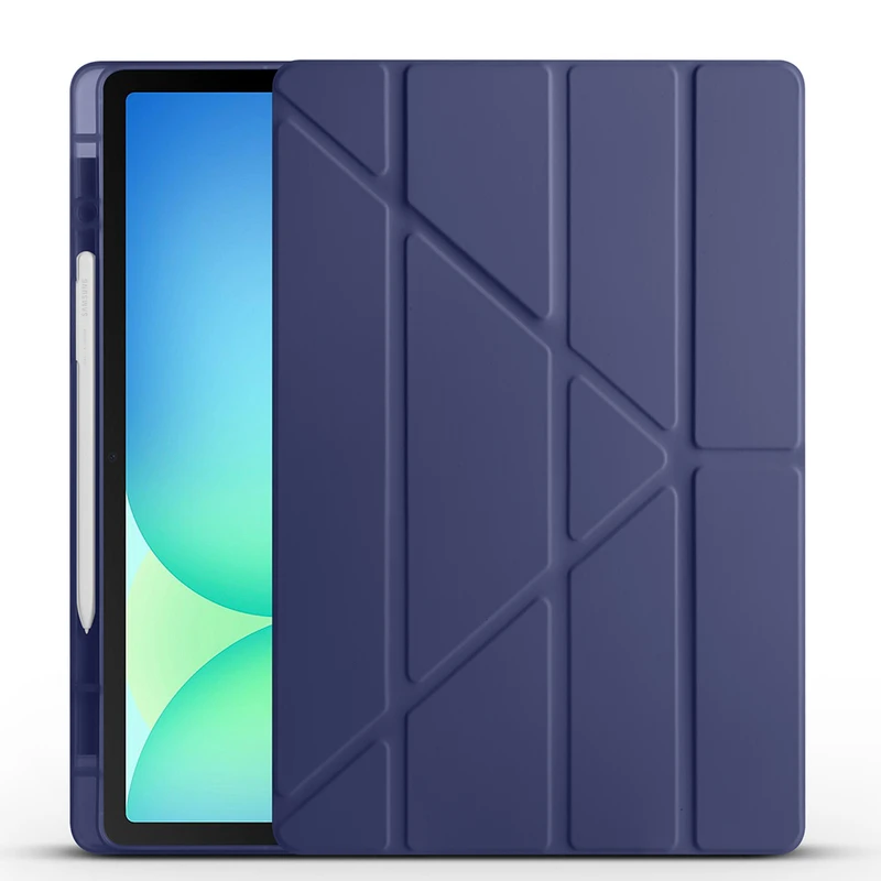 Zore Tri Folding Samsung Galaxy Tab S10 FE Plus Kalem Bölmeli Standlı Tablet Kılıfı