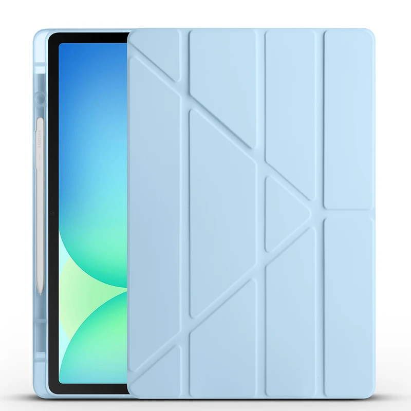 Zore Tri Folding Samsung Galaxy Tab S10 FE Plus Kalem Bölmeli Standlı Tablet Kılıfı
