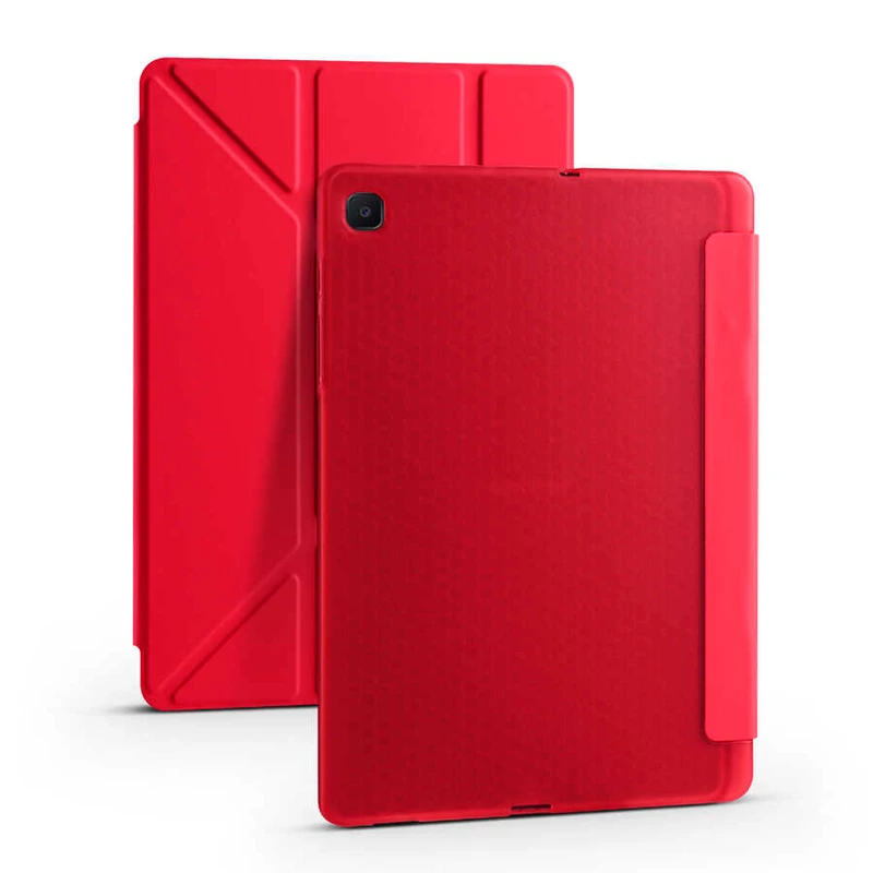 Zore Tri Folding Samsung Galaxy Tab S6 Lite P610 Kalem Bölmeli Standlı Tablet Kılıfı
