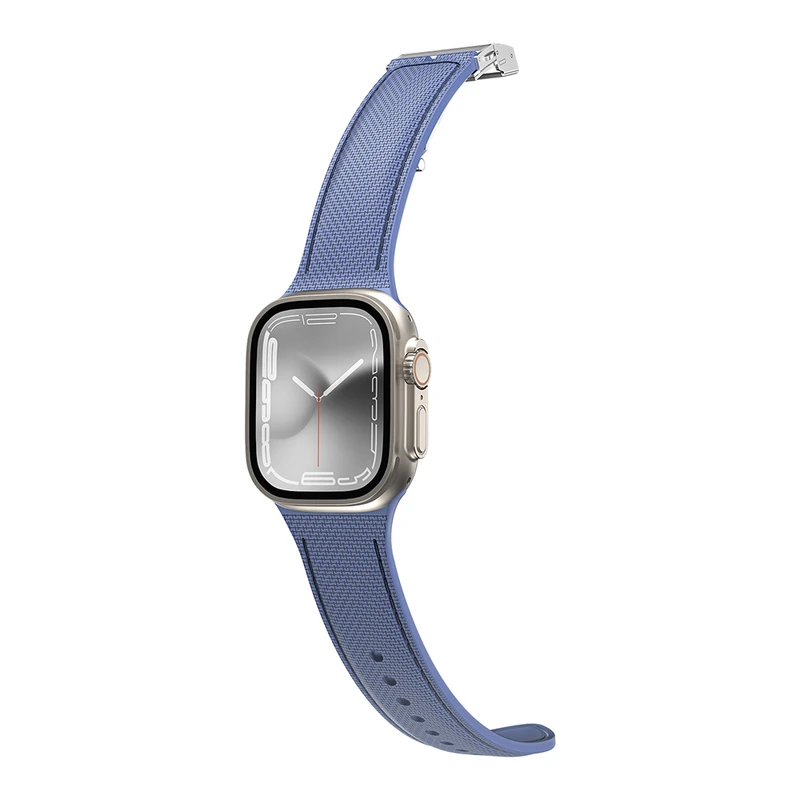 Amazingthing Titan Swift Apple Watch 10 46mm Deri Dokulu Silikon Kordon