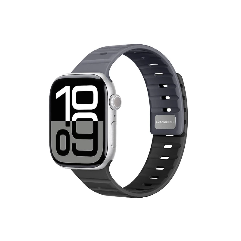 Amazingthing SilqLock Apple Watch 10 46mm Silikon Kordon