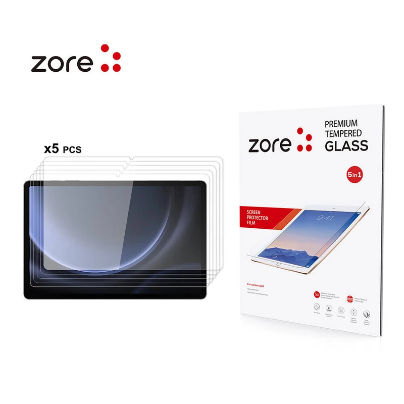 Zore Samsung Galaxy Tab S10 Lite 5in1 Temperli Cam Ekran Koruyucu