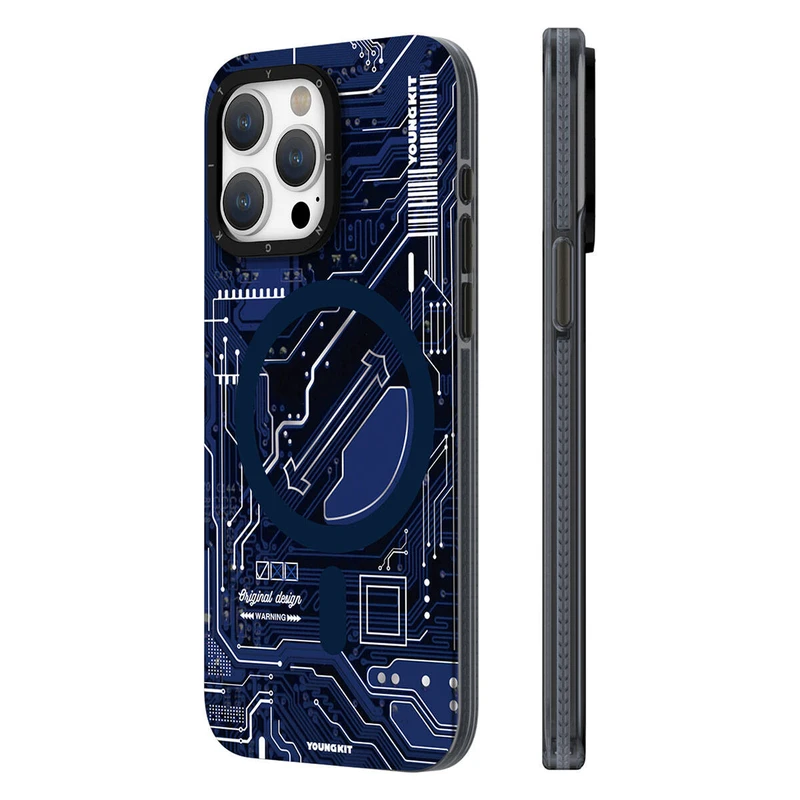 YoungKit Technology Serisi Apple iPhone 15 Pro Max M-Safe Şarjlı Kılıf