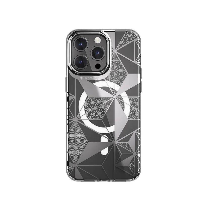 SwitchEasy Artist-M Asanoha M-Safe Çift IMD Baskılı Apple iPhone 15 Pro Max Kılıf