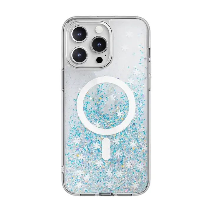 SwitchEasy Starfield-M M-Safe Parlayan Simli Apple iPhone 15 Pro Max Şeffaf Kılıf