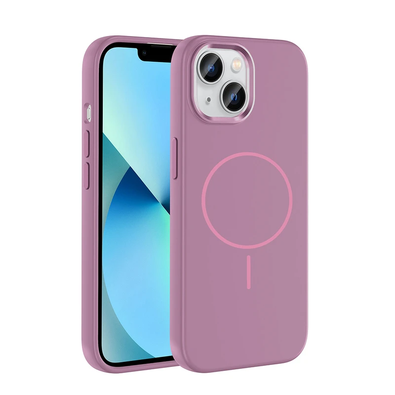 Zore Edi M-Safe Metal Kamera Çerçeveli Apple iPhone 15 Silikon Kılıf