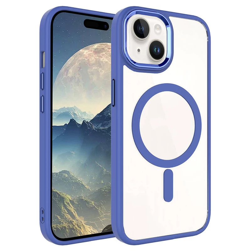 Zore Krom M-Safe Apple iPhone 15 Plus Silikon Kılıf