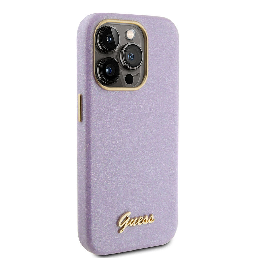 Guess Glitter Glossy Script Yazı Logolu Apple iPhone 15 Pro Kılıf