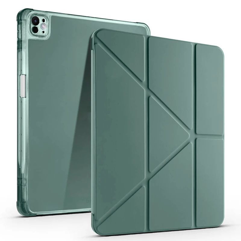 Zore Tri Folding Apple iPad Pro 13 Kalem Bölmeli Standlı Kılıf
