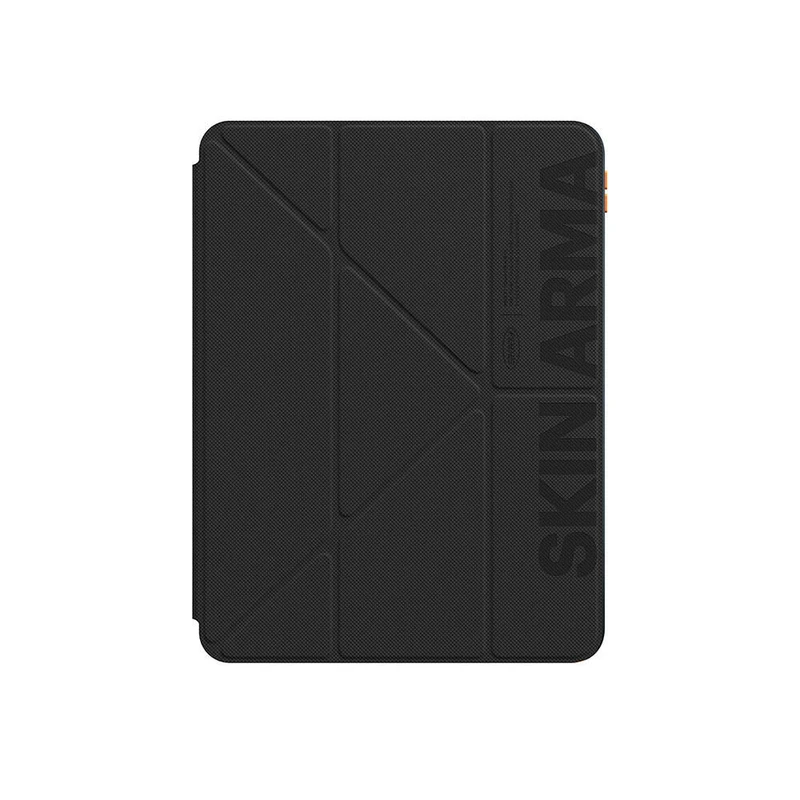 Skinarma Gamma Apple iPad Air 11 2024 Kabartma Baskılı 360 Tam Koruma Arkası Şeffaf Standlı Kılıf