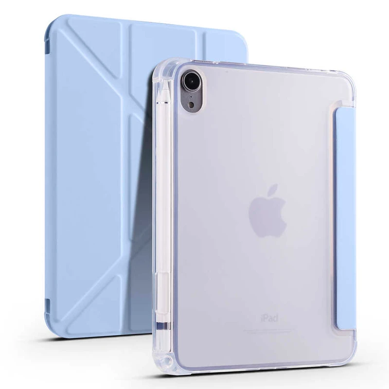Zore Tri Folding Apple iPad Mini 2021 (6.Nesil) Kalem Bölmeli Standlı Kılıf