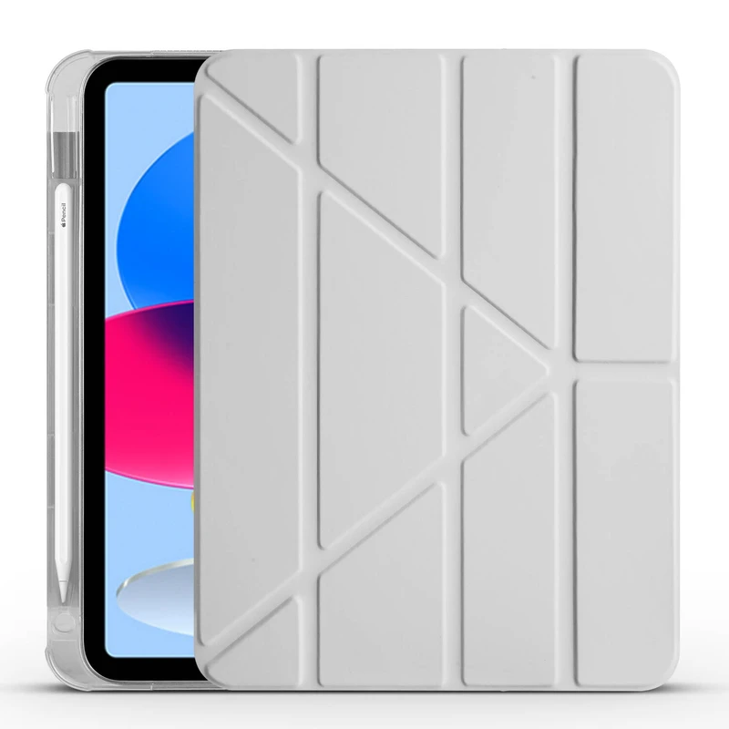 Zore Tri Folding Apple iPad 10.9 2022 (10.Nesil) Kalem Bölmeli Standlı Kılıf