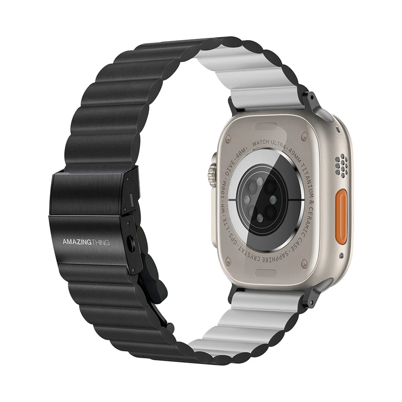 AmazingThing Glamour Sense Apple Watch 49-45-41mm Siyah Kılıf
