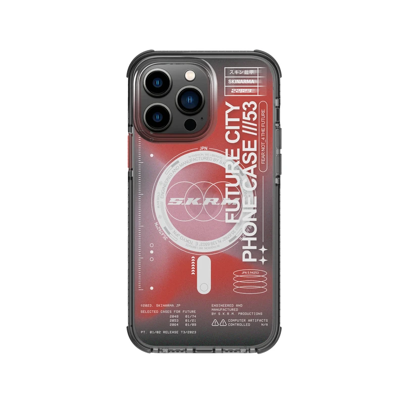 SkinArma Shorai Apple iPhone 14 Pro Şeffaf M-Safe Şarj Özellikli Airbag Kılıf