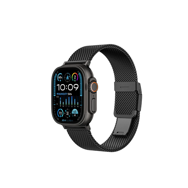 AmazingThing Titan Premium Apple Watch 46mm Gümüş Metal Kordon